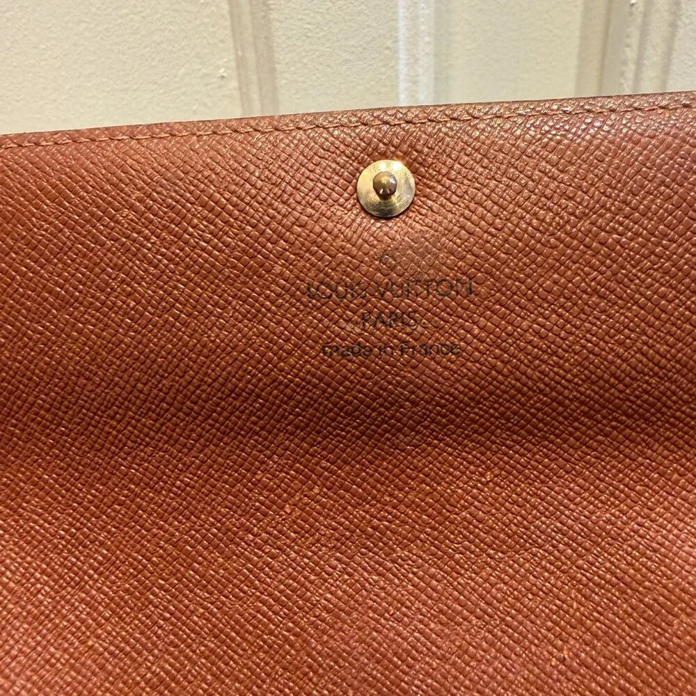 Louis Vuitton Monogram Portefeuille Sara Long Wallet Bifold COA Incl. - Picture 4 of 13